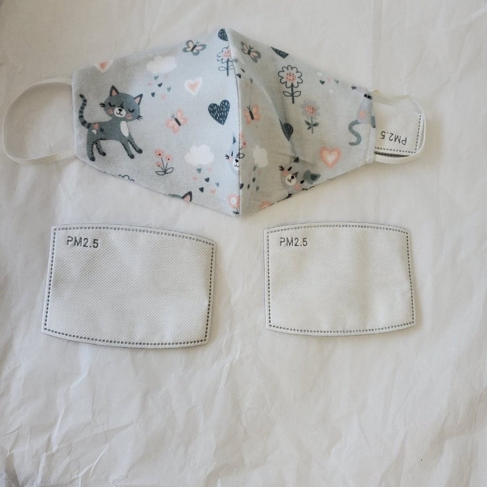 One face mask with 3 filters included